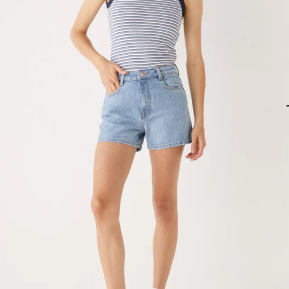 NWT The High Rise Stevie Short in Light Indigo